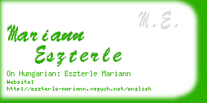 mariann eszterle business card